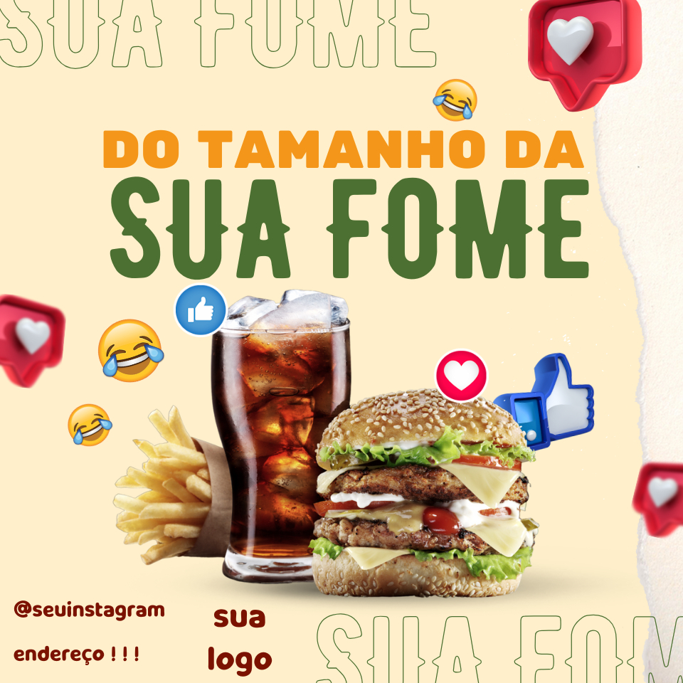 (PROMOÇÃO RELÂMPAGO!) MEGA PACK CANVA COM 411 ARTES EDITÁVEIS PARA HAMBURGUERIAS