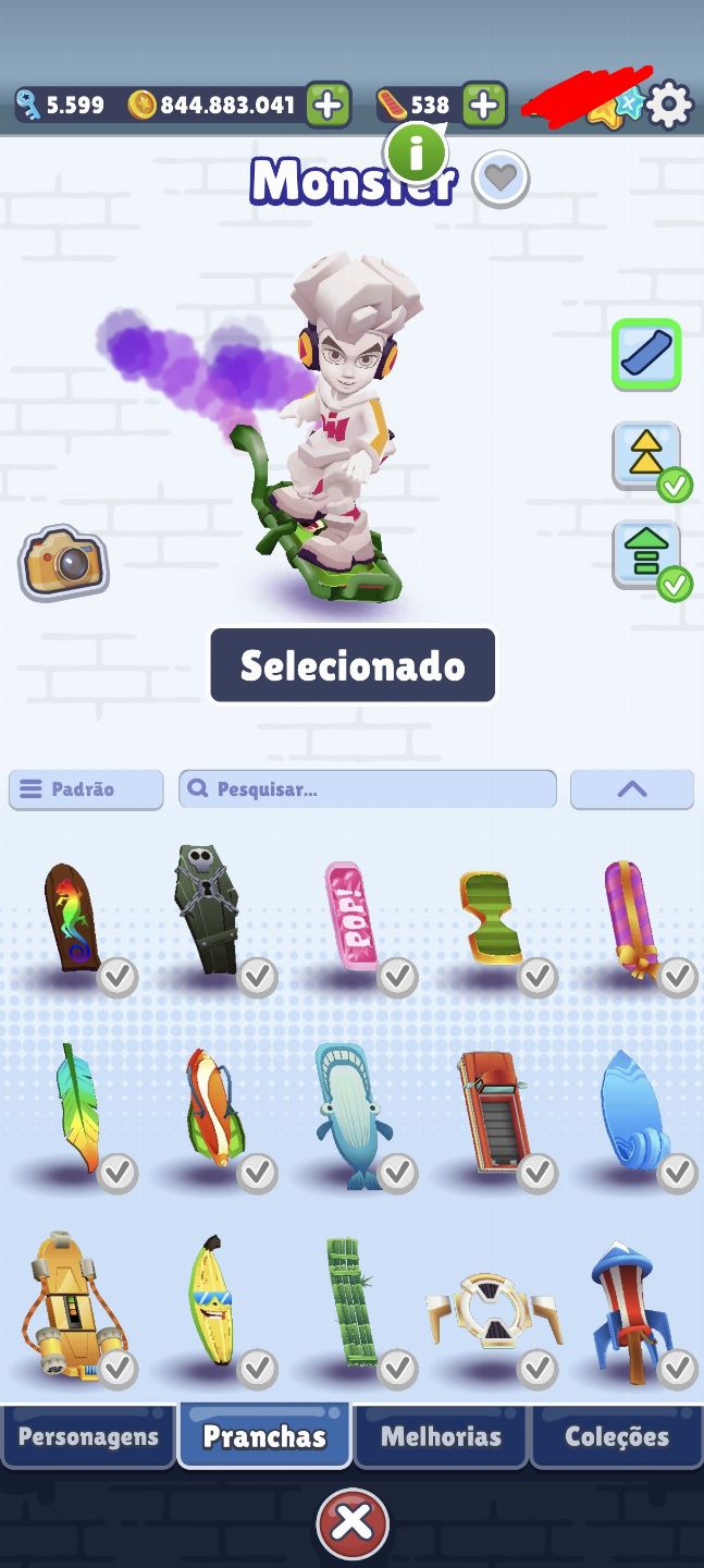 Conta rara Subway Surfers todos os personagens + 5000 chaves (2012)