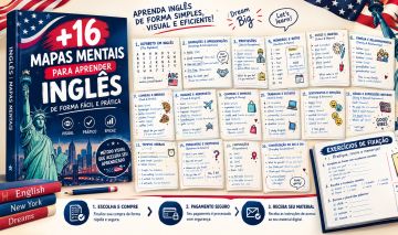 +16 Mapas Mentais de Inglês + 50 Exercícios | [Entrega Automática]