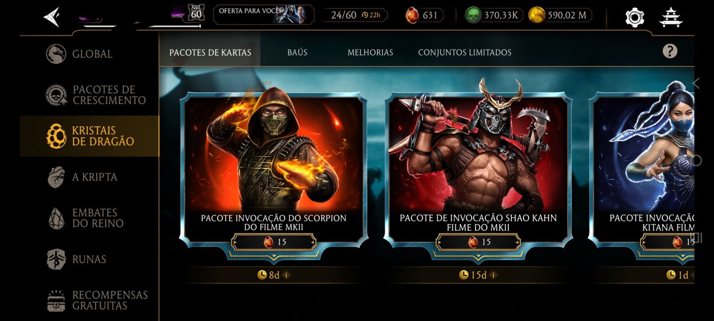 CONTA MK MOBILE END-GAME | 370K ALMAS | 101K RUBIS | FULL FX: DIAMANTE+ÉPICOS