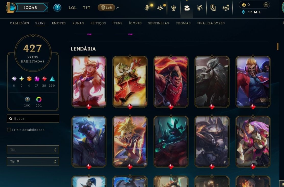 [FULL ACESSO] Conta LOL e VALORANT- LOL: 487 Skins