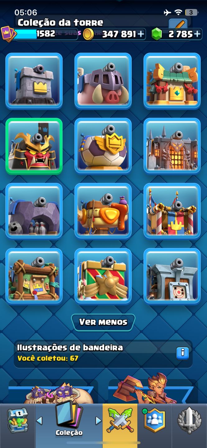 13K | 122/123 CARTAS | 2.785 GEMAS | 347K OURO | 9 CURINGAS EVO