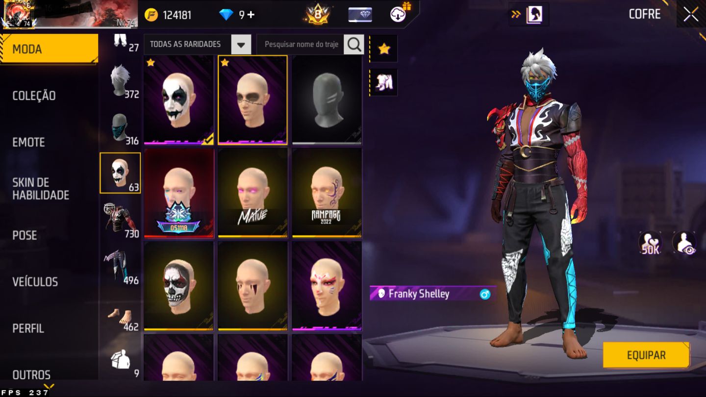 CONTA FF PRIME 8 GEMADA COM PÉ DESCALSO