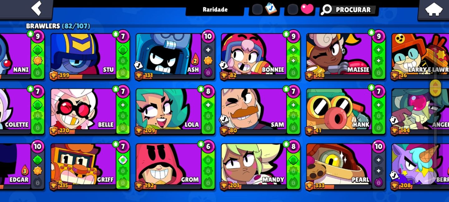 CONTA DE BRAWL STARS 26K TROFÉU + PERS ESPECIAIS (LEN,MIT,ÉP)