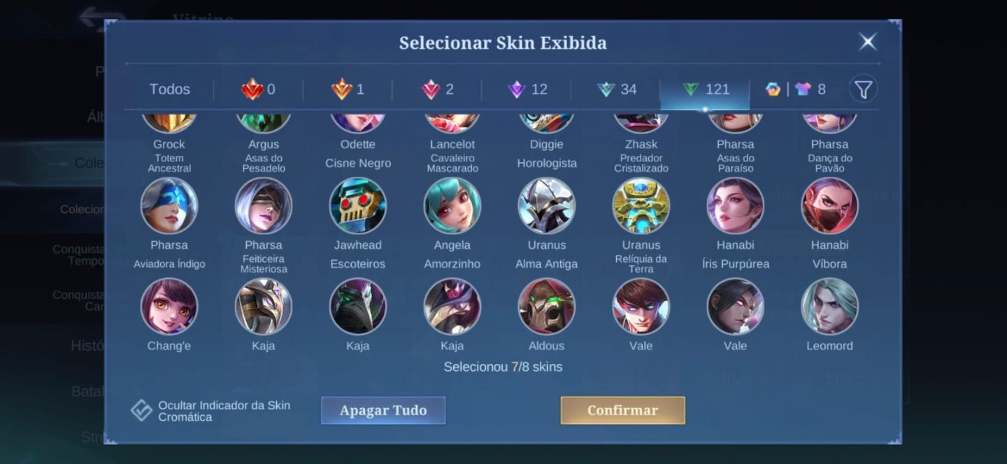 CONTA MOBILE LEGENDS À VENDA para plays Magos e suporte! main aqui e a pharsa