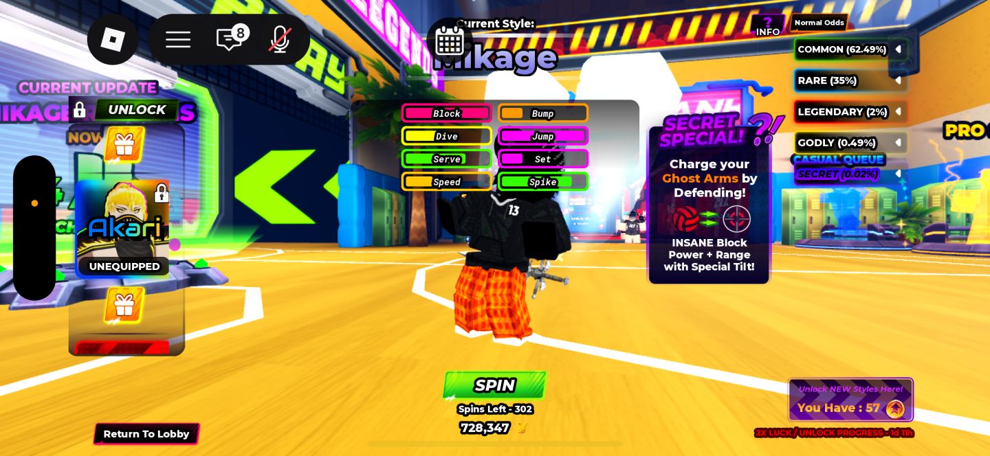 CONTA VOLLEYBALL 4.0 / VOLLEYBALL UNBOUND NIVEL 402 + LEGEND + ITENS GODLY