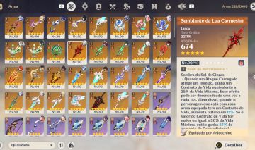 (PROMOÇÃO) CONTA GENSHIN 43 CHAR 5 STAR | 31 ARMASS | AR 60 IMPERDÍVEL