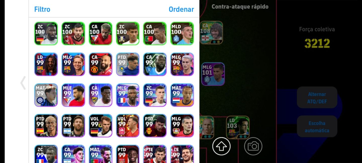 CONTA TOP DE EFOOTBOLL TOP COM MUITOS JOGADORES BONS