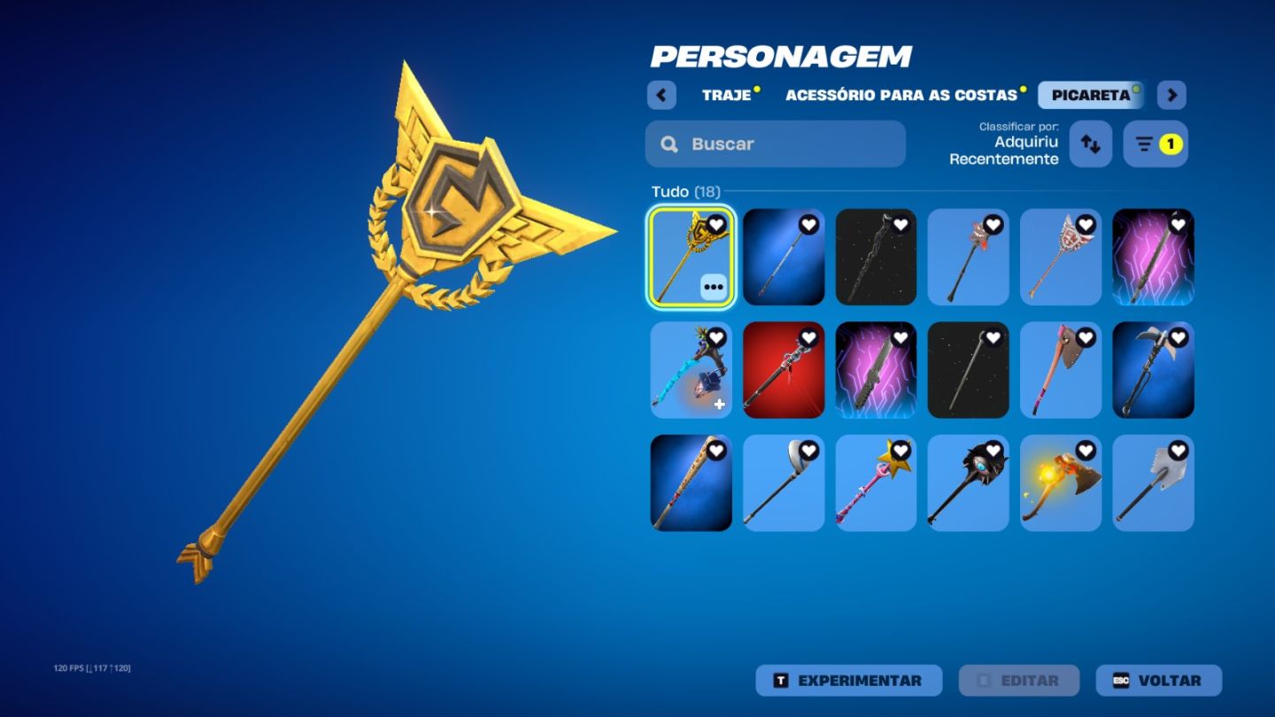 Conta fortnite com salve o mundo antigo, omega, lara croft etc