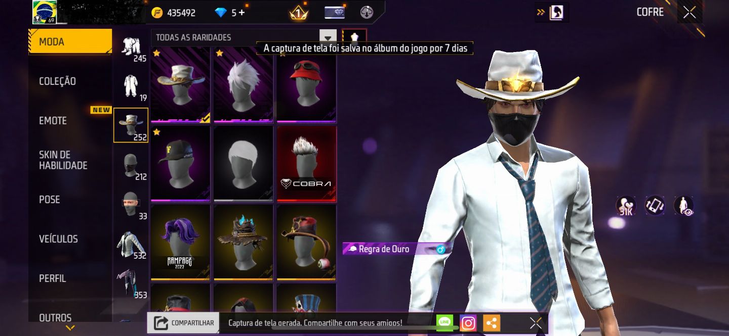Conta Free Fire segundo passe/ angelical e passes antigos