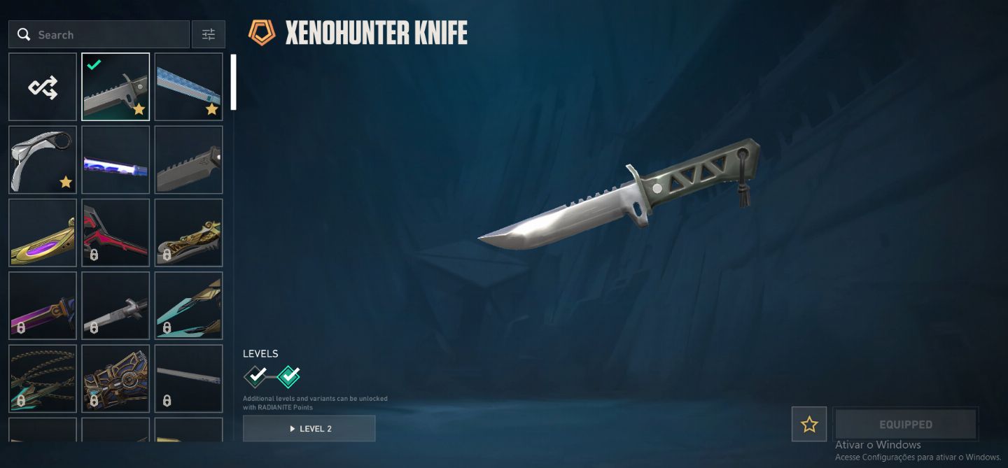 CONTA VALORANT (VANDAL CHAMPION, XENOHUNTER, KARAMBIT, ETC)