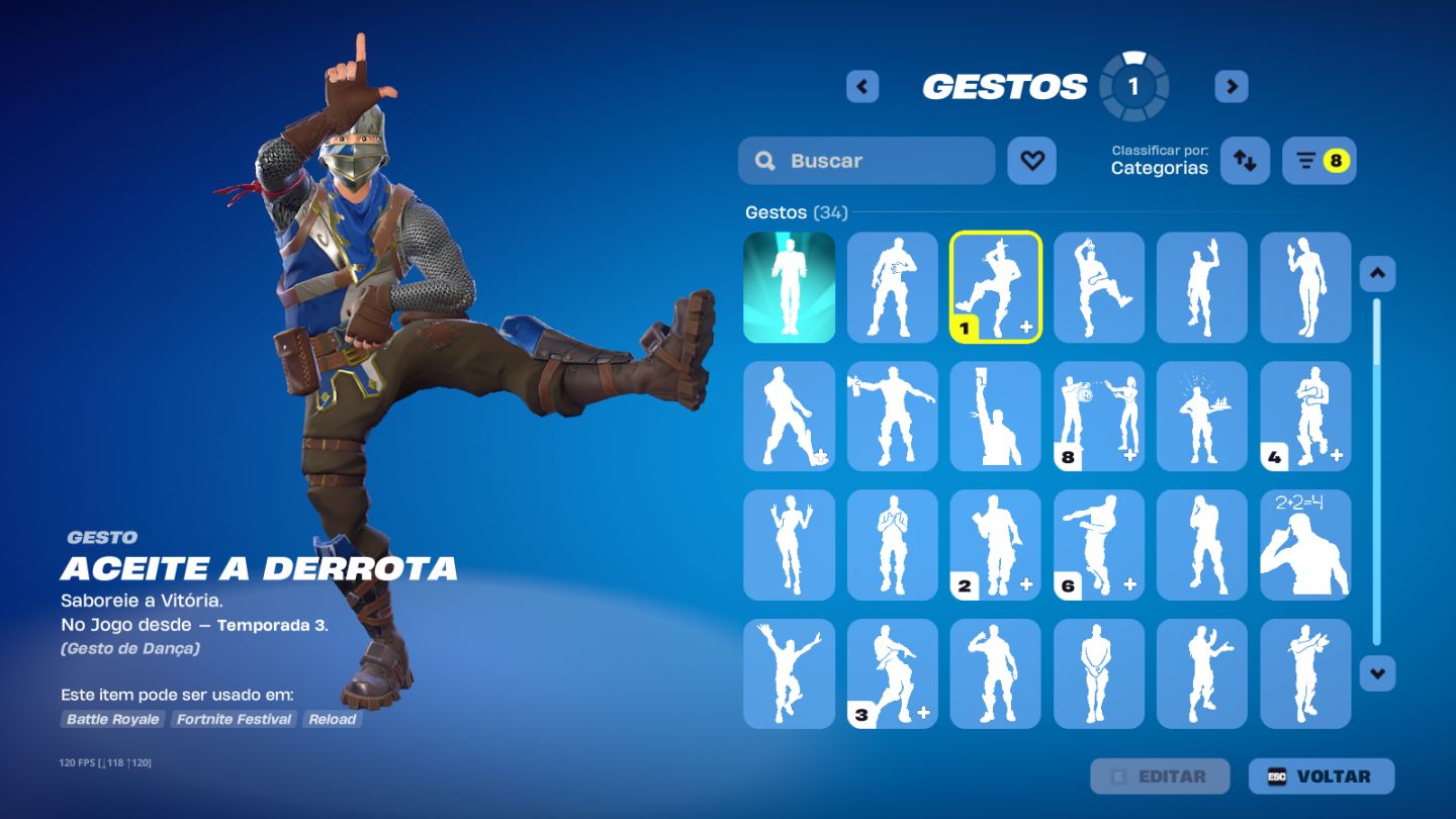 Conta de fortnite com seson 2 e take the l