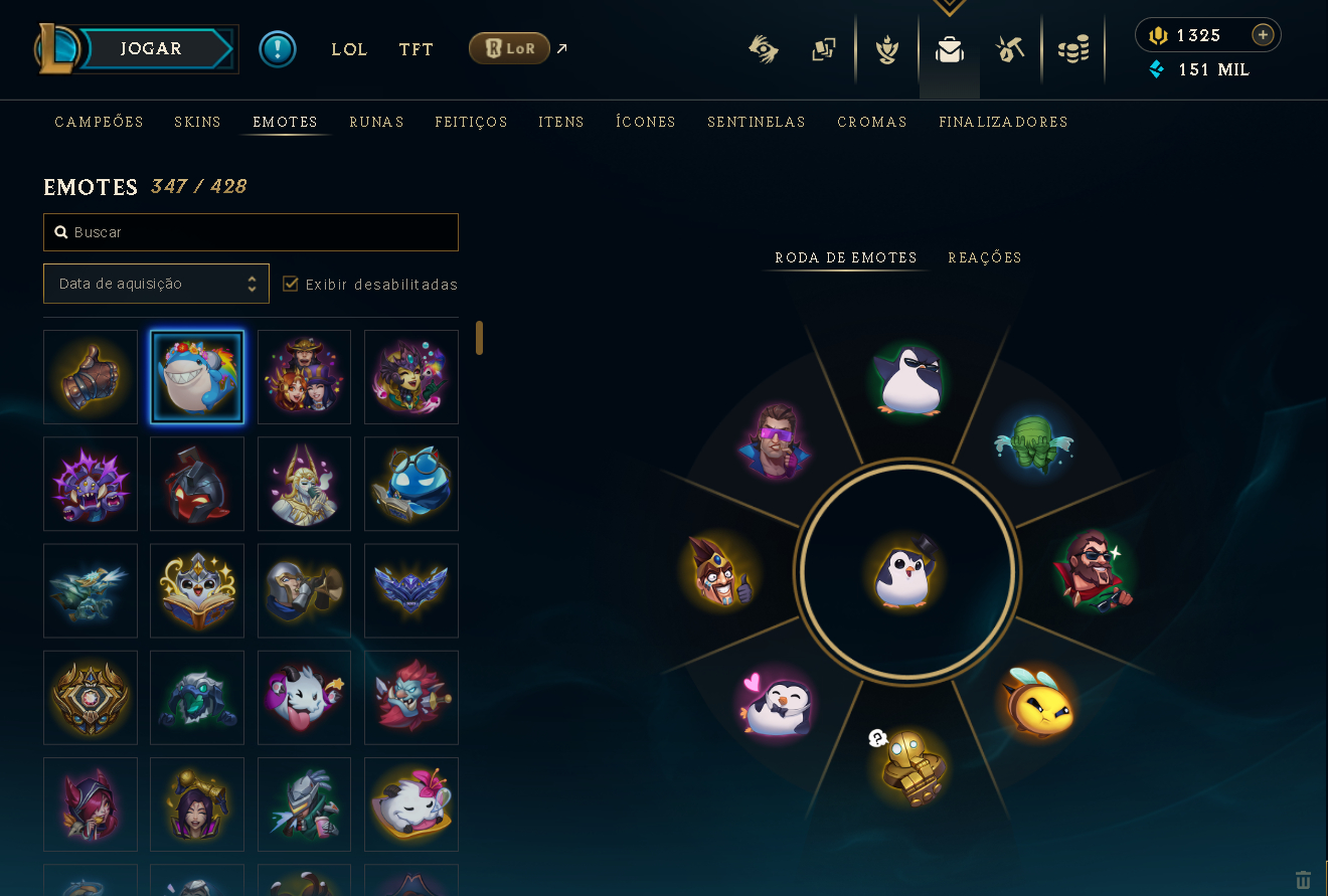 Conta 2013 - Plat 2 (1/5 MD5) 566 Skins / Todos Champs / 151k EA / 14k EL + TFT