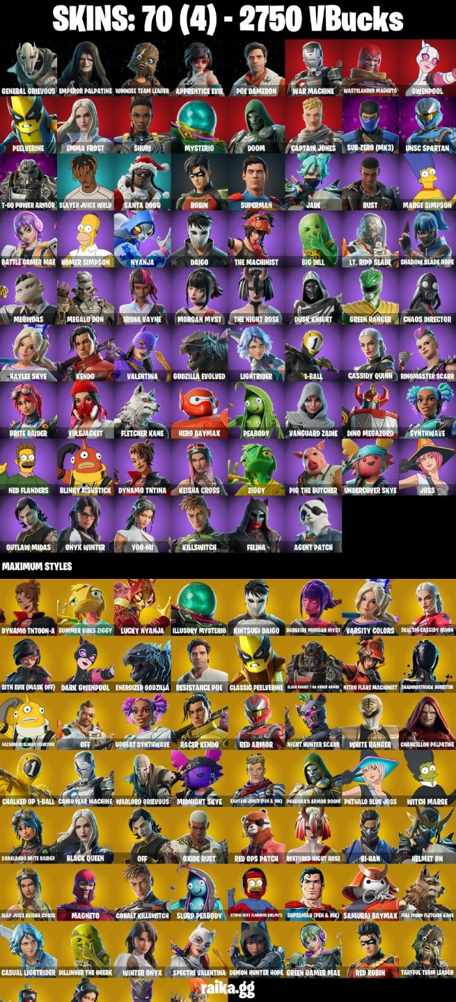 CONTA FORTNITE COM 70 SKINS ROBIN/SUPERMAN/DAIGO/JADE/RUST/MARGE SIMPSON