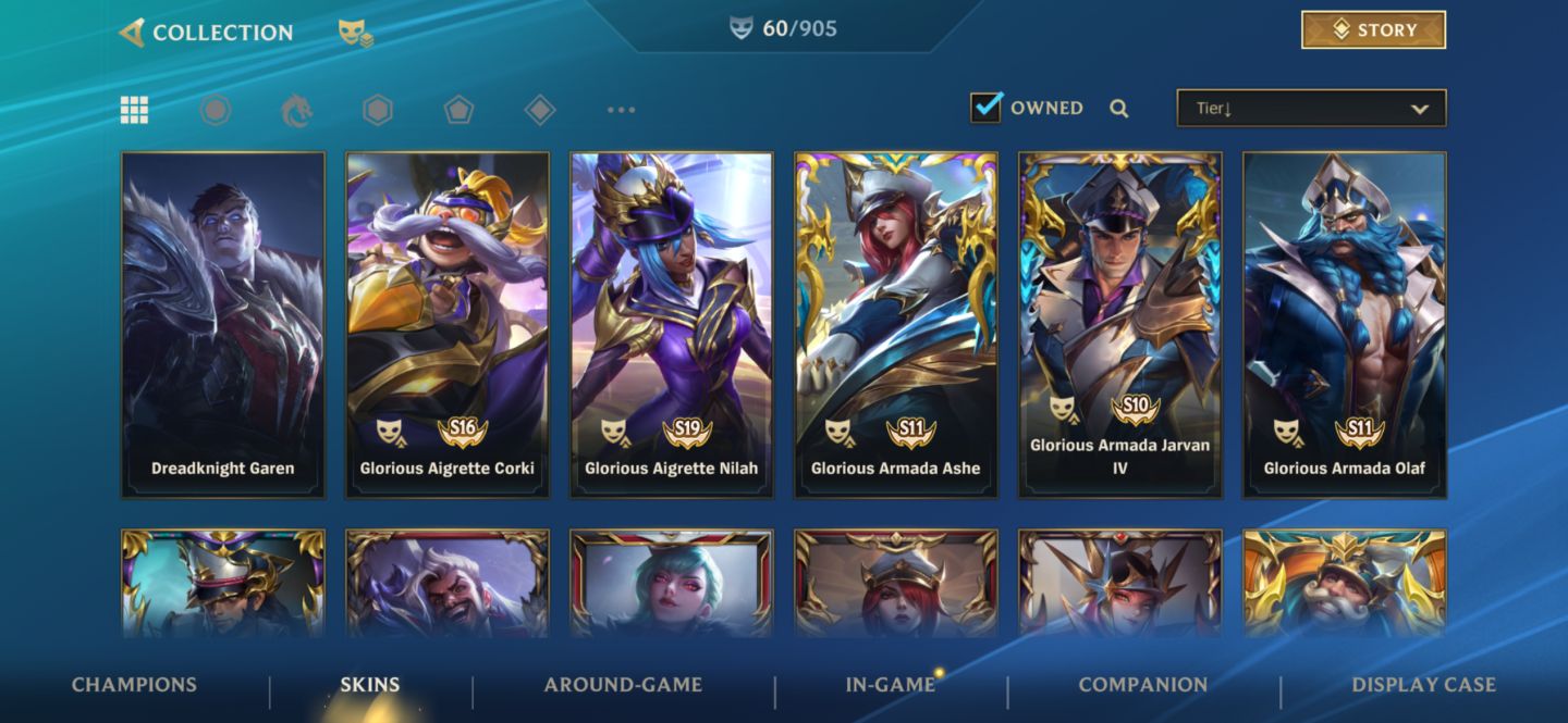 Conta Mestre com 60 Skins !