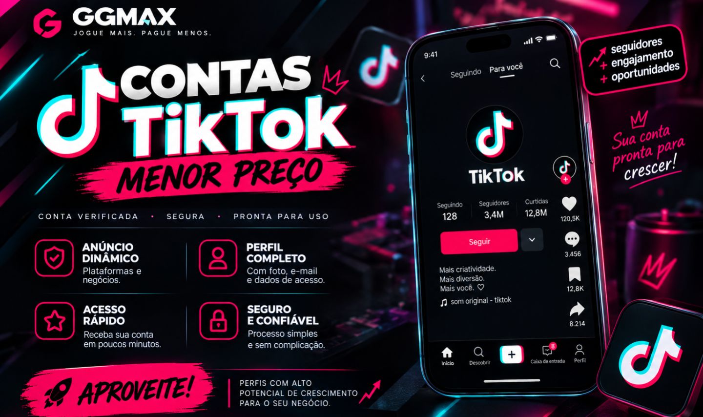 Contas Tiktok [MENOR PREÇO] conta tiktok tiktok seguidores