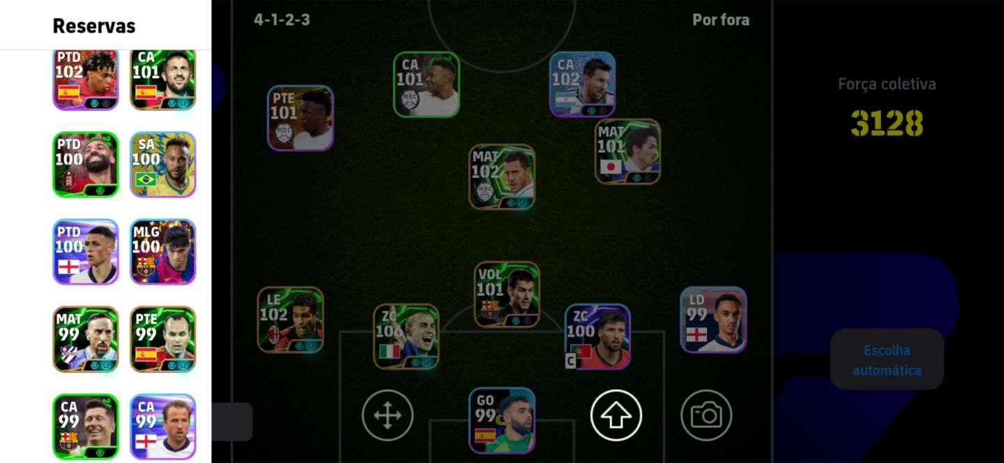 Conta eFootbal - 3100+ Força