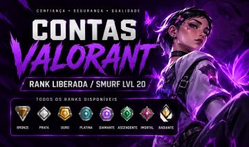 Contas Valorant Rank Liberada/Smurf todos os ranks