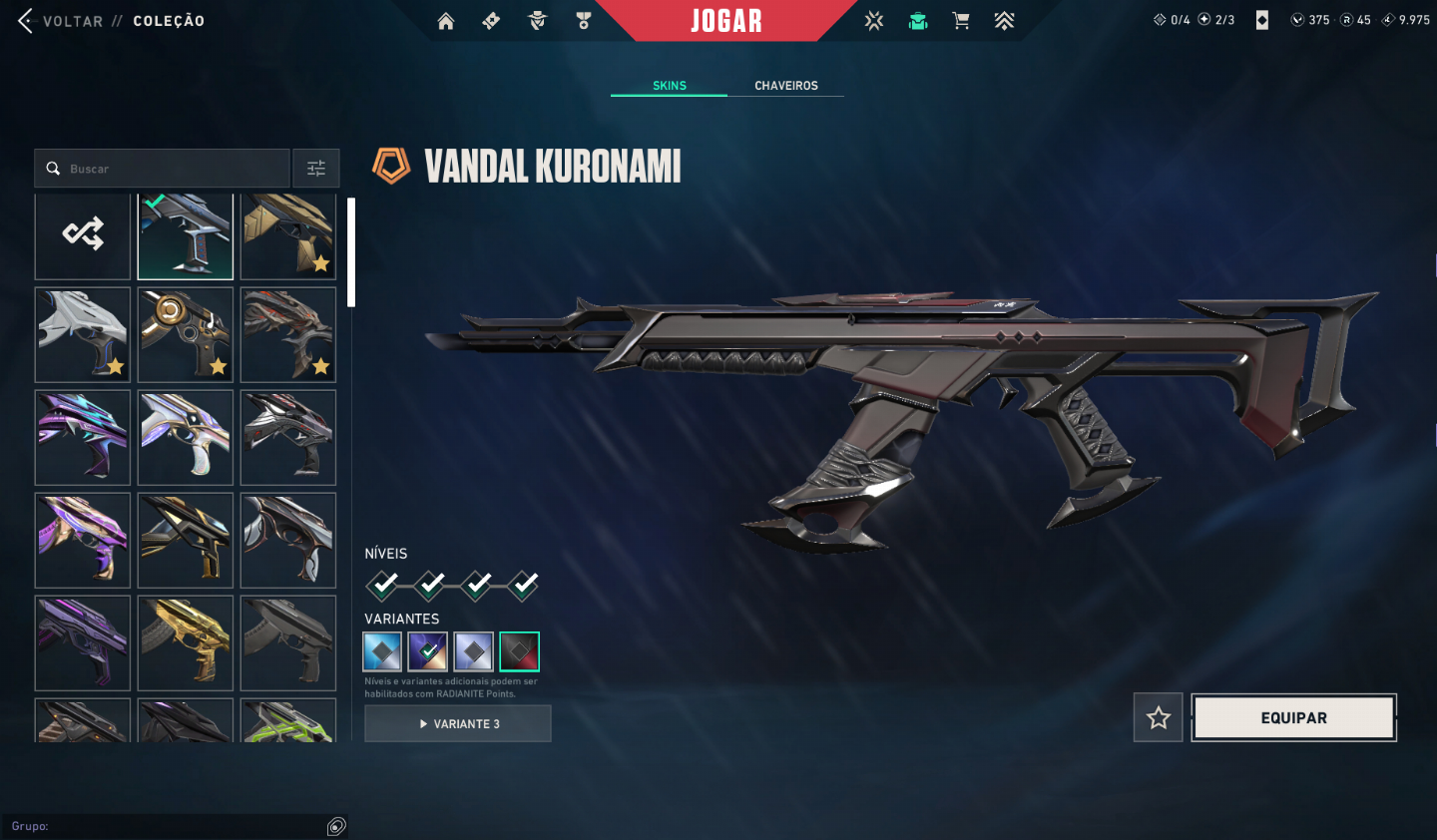 Conta valorant varias skins ex Ascendete 3