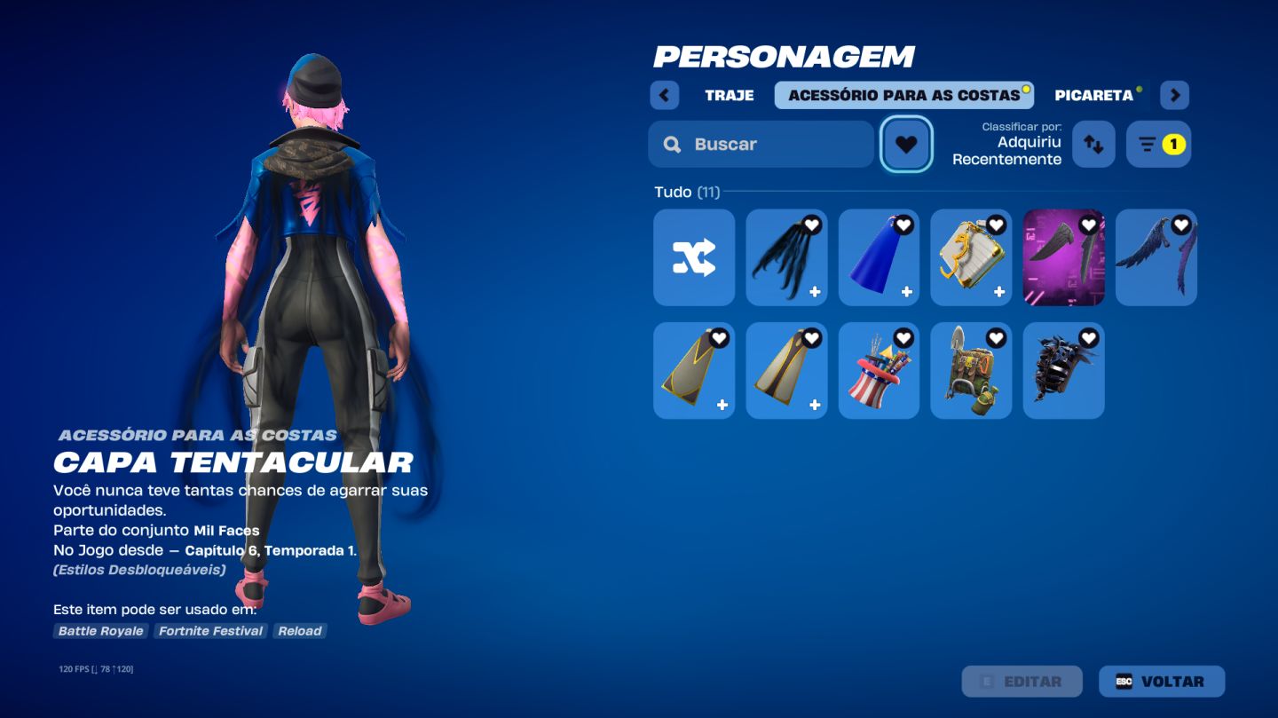 Conta Fortnite com diversas skins