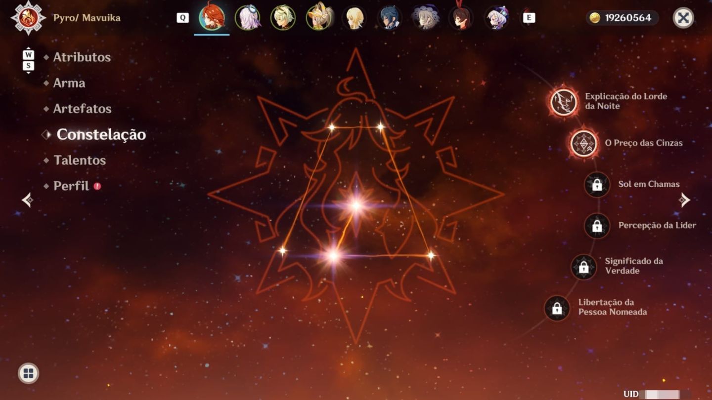 Conta com Mavuika c2r3 e Citlali c0r1 + 4 estrelas - Genshin Impact