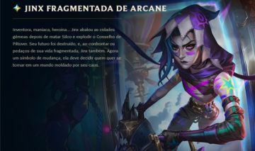 Conta League Of Legends / Jinx Fragmentada de Arcane Exaltada + skins diversas