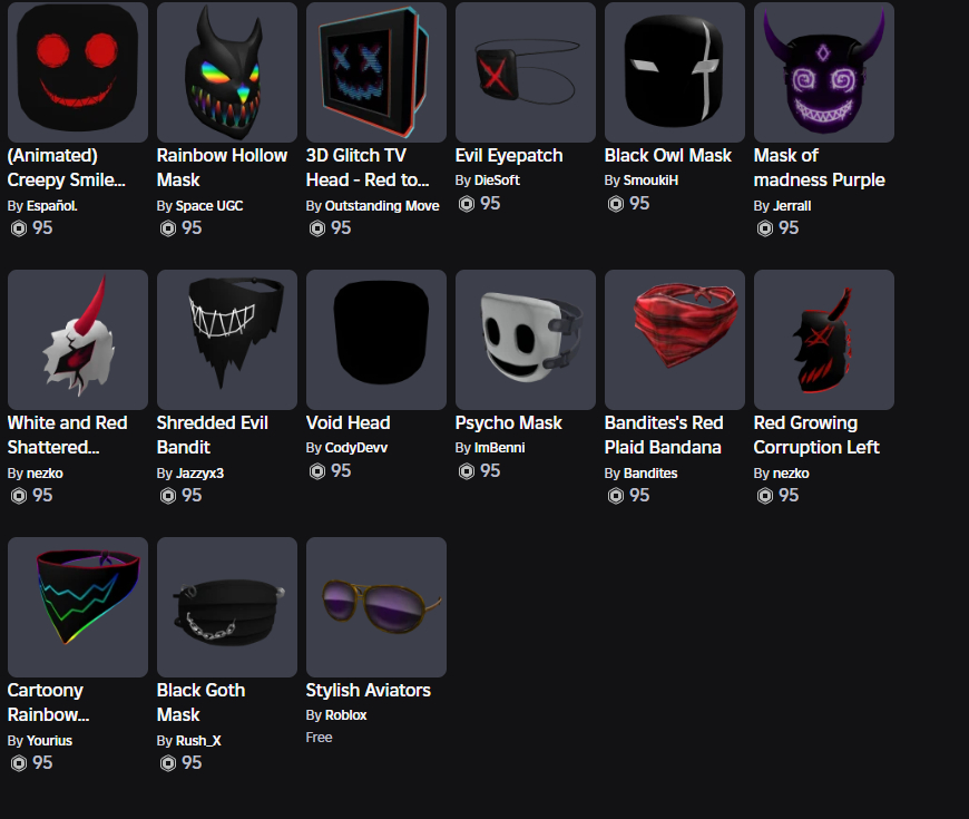 Conta de Roblox com varias skins na conta