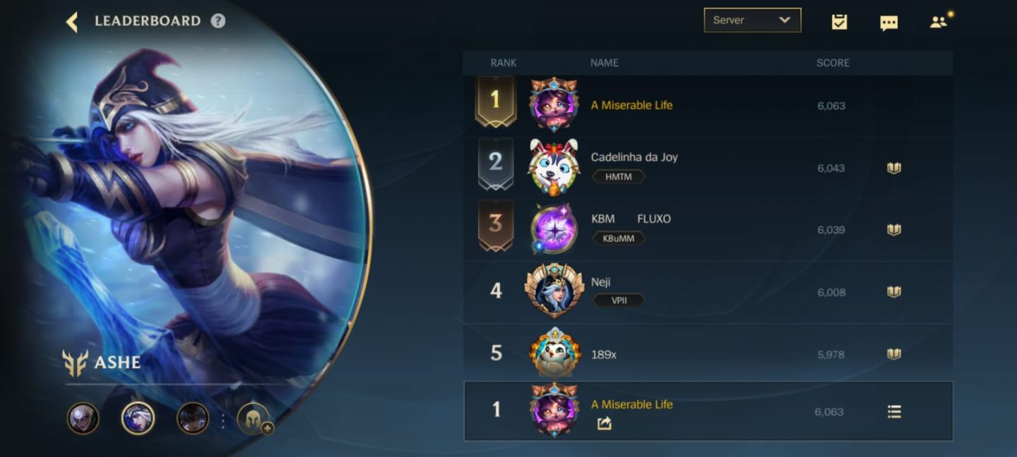 CONTA EX TOP 1 ASHE SEASON PASSADA , E DIVERSAS SKINKS