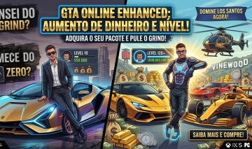GTA 5 ENHANCED UP+ UP+ DE CONTA GOLD, LEVEL, ITENS,ACESSORIOS. 5.000.000.00: 5$