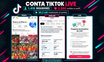 CONTA TIKTOK LIVE 1.418 SEGUIDORES REAIS | LINK NA BIO