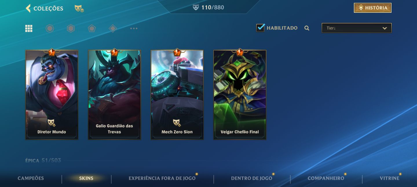 Conta Wild Rift TOP melhor skins Main Sion