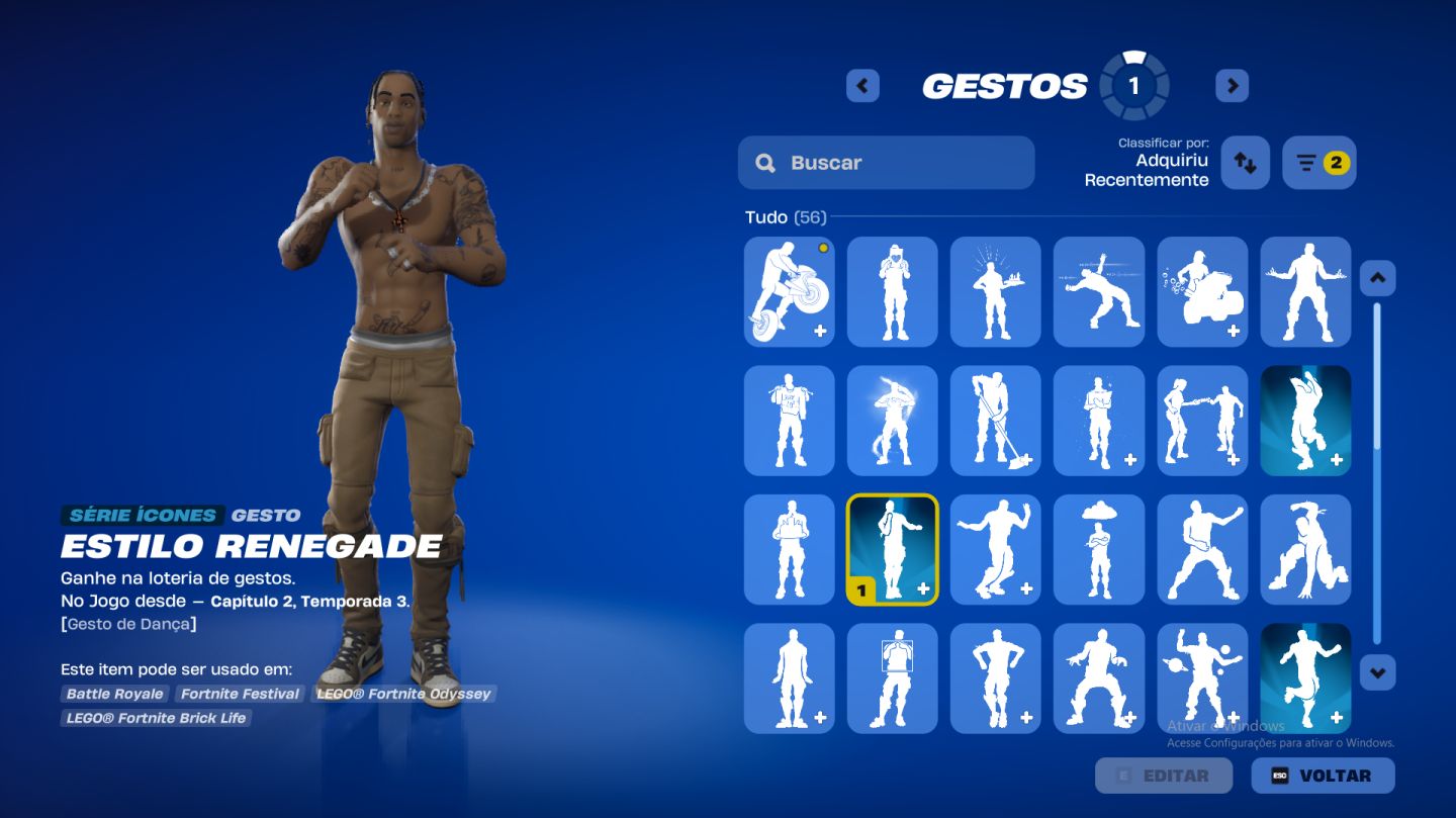 CONTA DE FORTNITE BARATA COM TRAVIS SCOTT E OUTRAS SKINS TRYHARDS FULL ACESSO