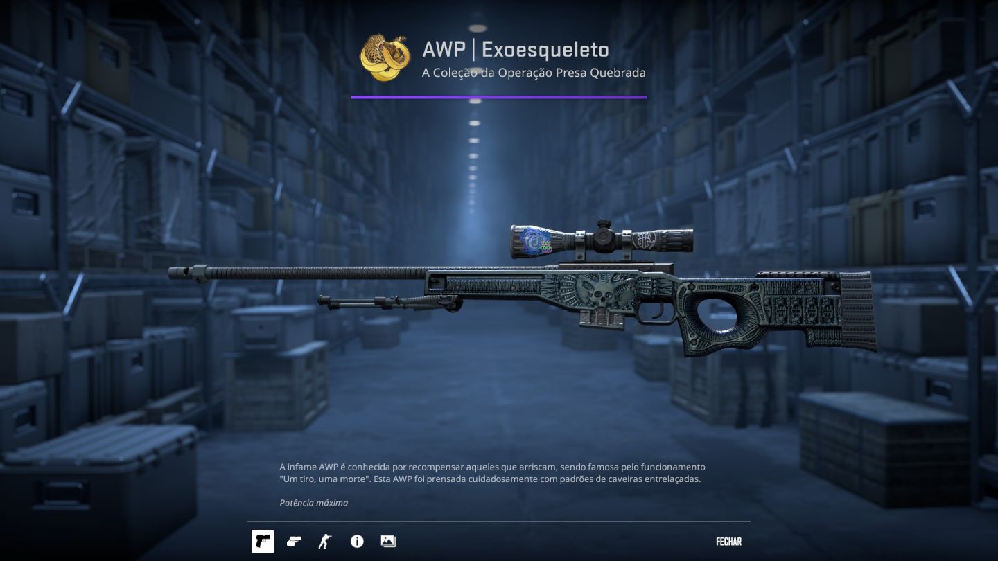 KIT AZUL CS GO (AK47, M4A4, LUVA, DEAGLE, AND AWP