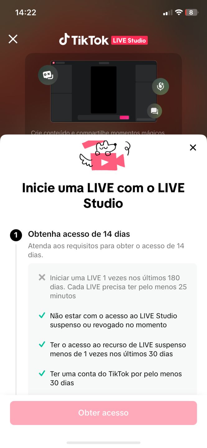 CONTA TIKTOK +1K DE SEGUIDORES / COM LIVE STUDIO