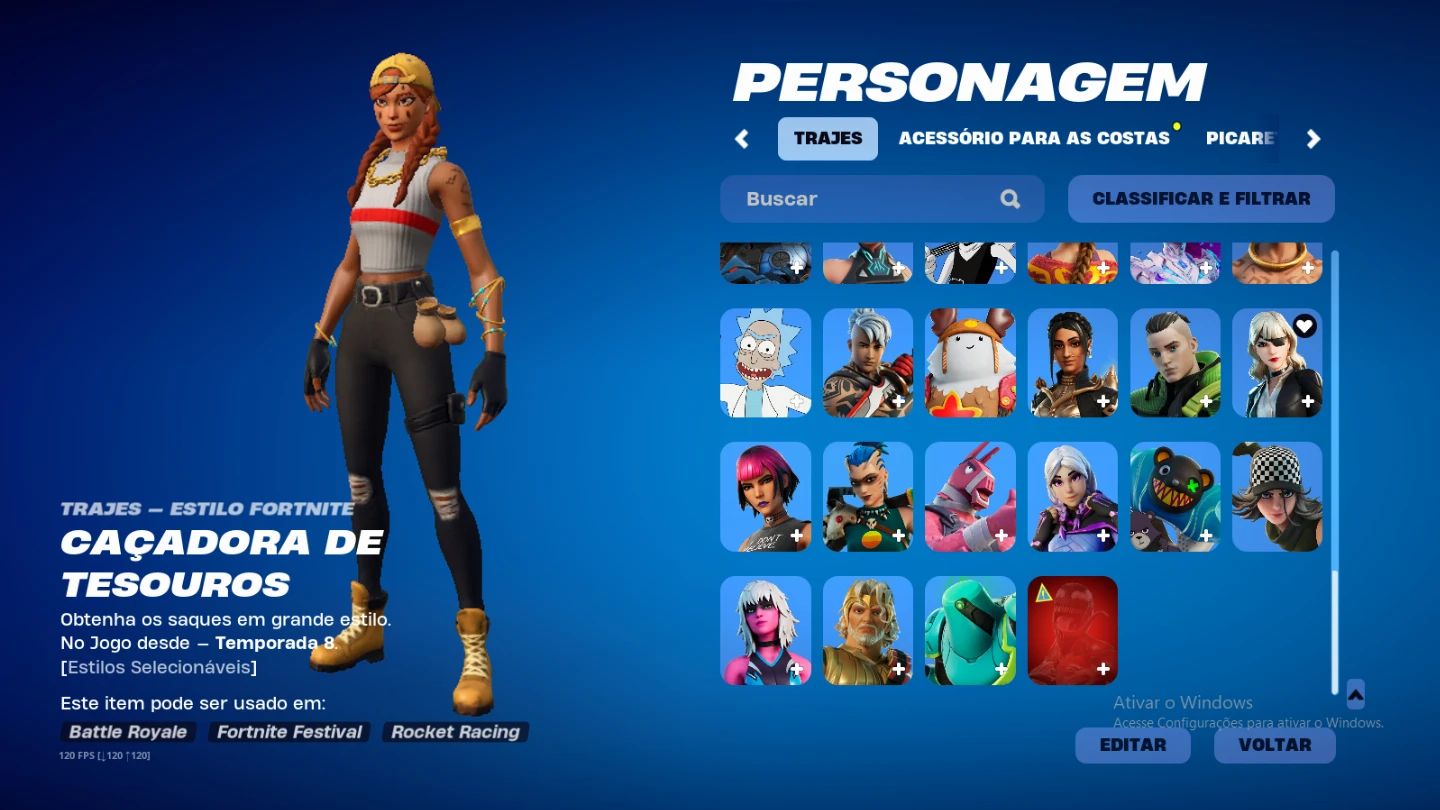 Ótima Conta de Fortnite, com Passes Desde a Temporada 6 do Cap2 Skins Tryhard.