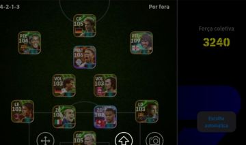 Conta Efootball força 3240 com Best, Ronaldinho, Rumminigge, Hazard, Pelé etc