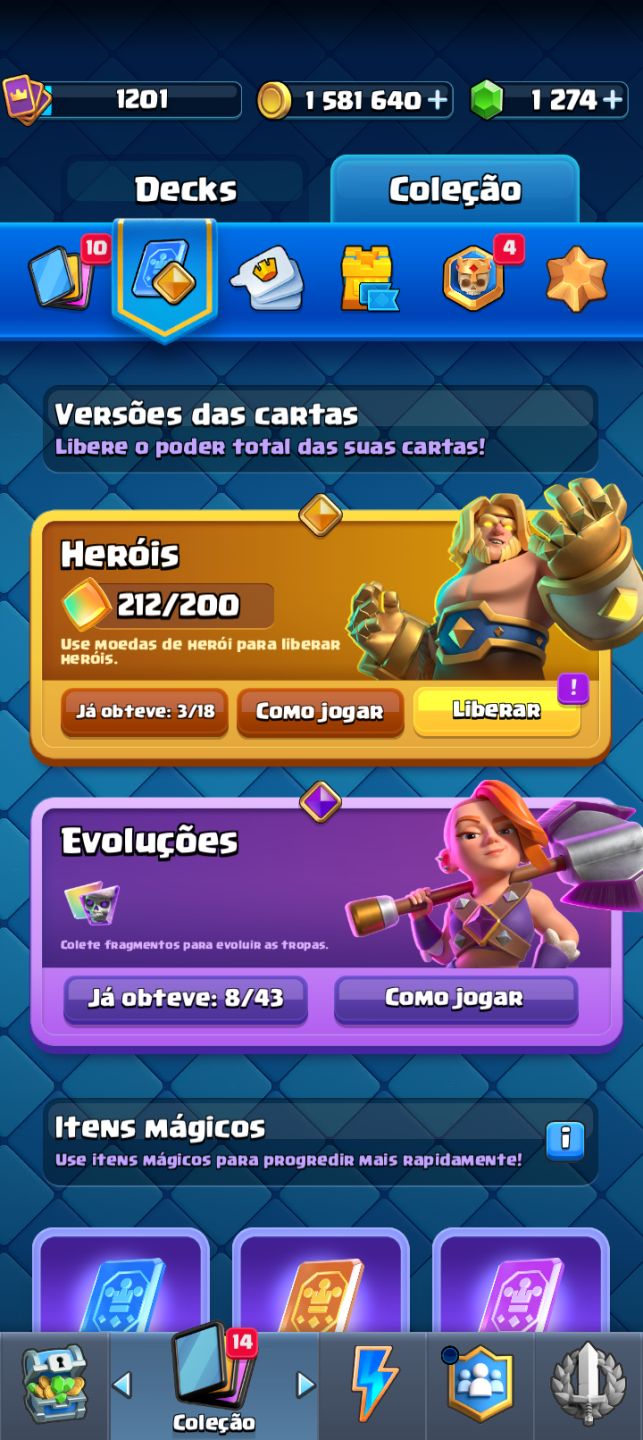 Conta de clash royale bastante upada, todas as cartas!!