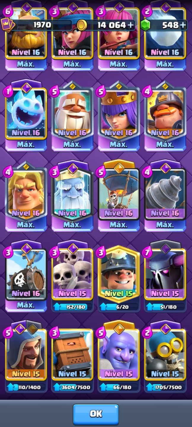 CONTA DE CLASH ROYALE COM 14k TROFÉUS