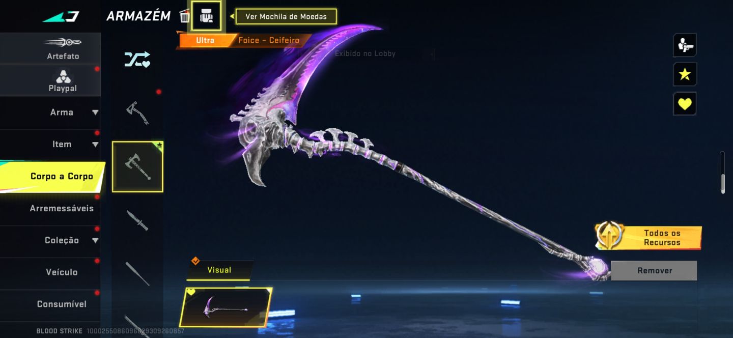 Conta BloodStrike com Karambit vermelha 95% de desconto oferta maluca