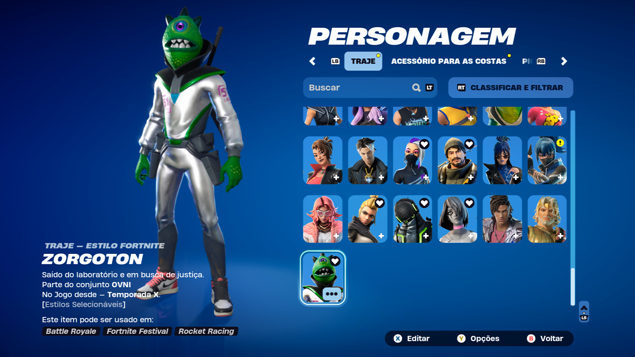 Conta fortnite 133 skins, skins do clube e justiça laranja