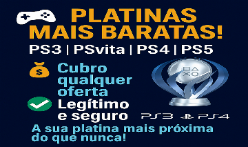 Troféu de Platina Qualquer Jogo e LEVEL 999 + 1000 PLATINAS na sua conta!