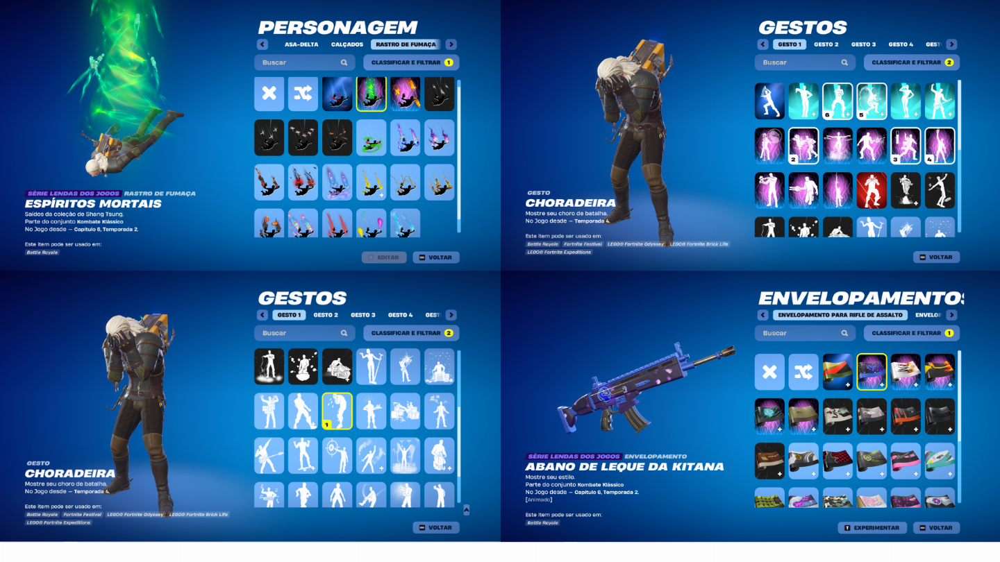 CONTA FORTNITE RARA - GERALT E DOOM