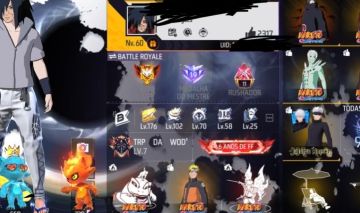 Conta de Free Fire gemada com skins de evento