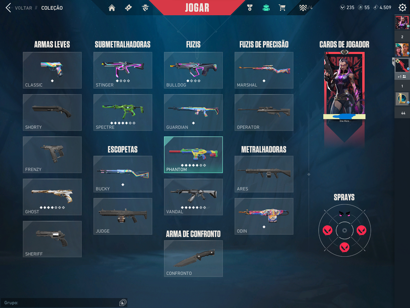 Conta vandal saqueador, phantom brinquedo, ghost lugubre e spectre ion com passe