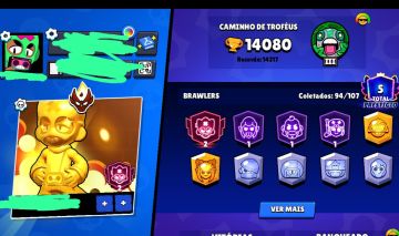 Contra Brawl Stars 14k de troféus Com Mestre!