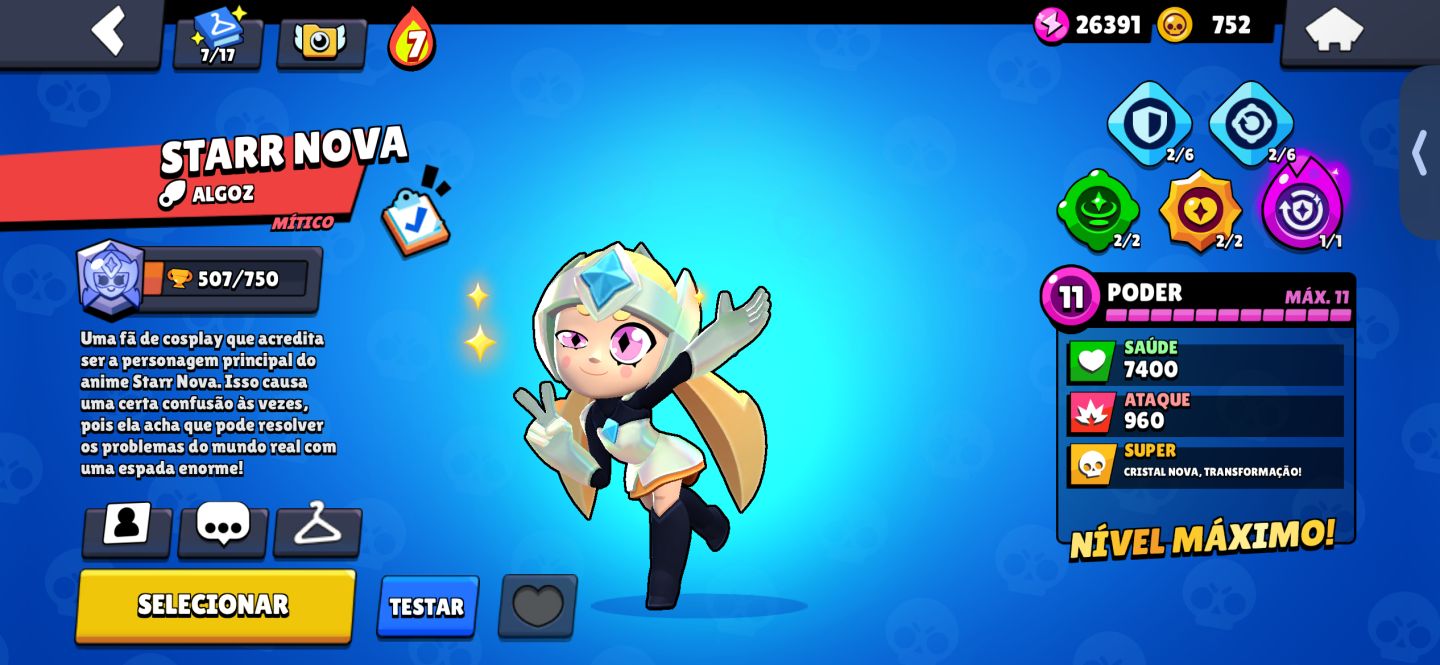 BRAWLL STARS upada! skins e prestígios ) Lendário