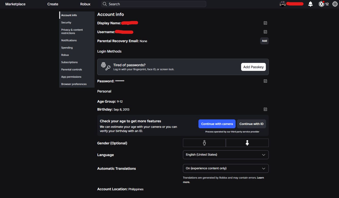 CONTA ROBLOX ANTIGA 2017 COM TOYCODE NAVY QUEEN OF THE NIGHT [UNVERIFIED]