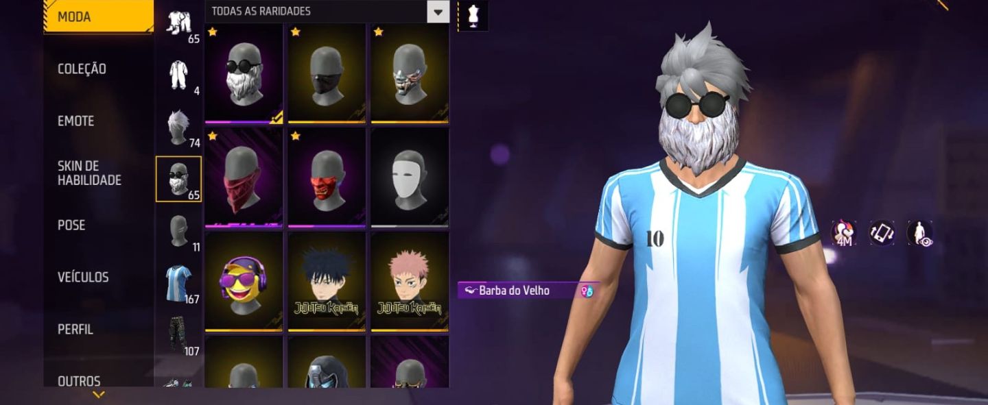 CONTA COM VARIA SKINS