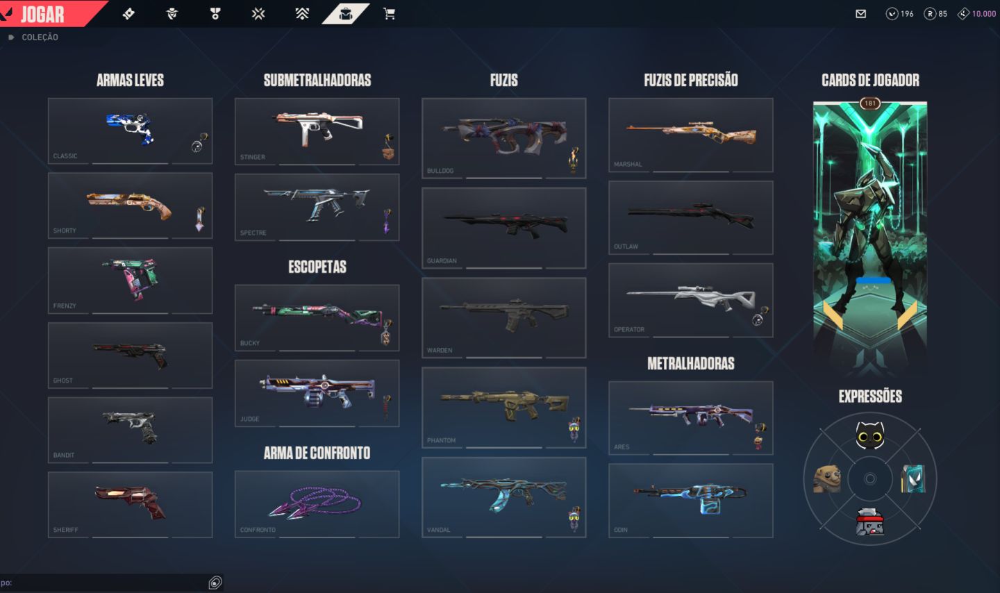 CONTA VALORANT | R$ 2.000 GASTOS | TODOS OS AGENTES |