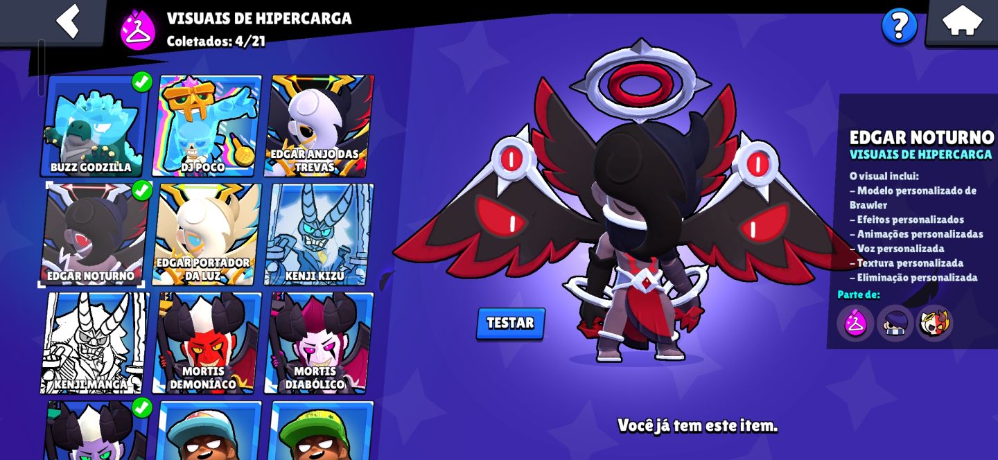 Conta da supercell gemada SKINS MUITO RARAS